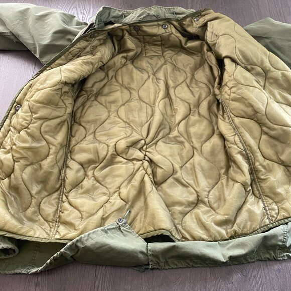 vintage army extreme cold weather fishtail parka with lining no hood  M65 - Picture 5 of 15